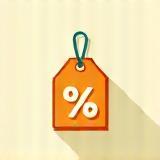 Icon representing a discount tag