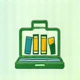 Icon representing a digital library